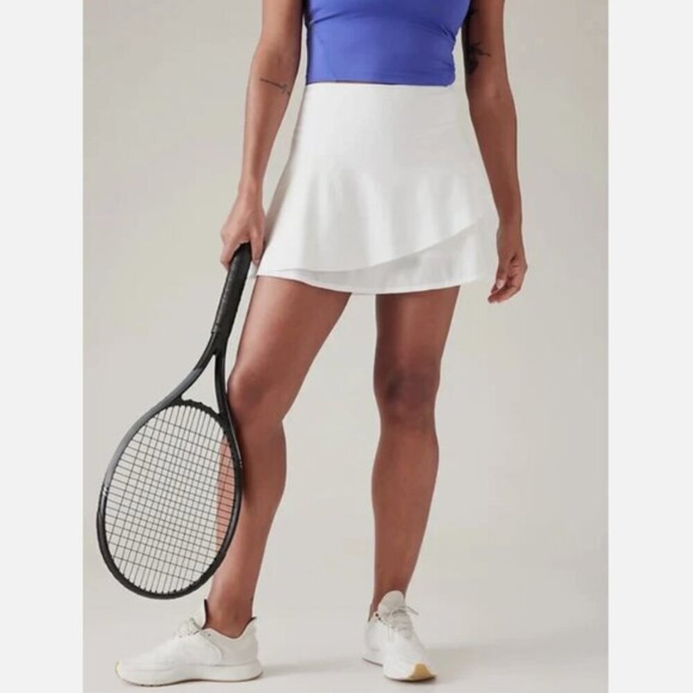 Athleta Ace Mesh Tennis Skort in White Size 3X